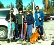 skiing crew near Tahoe